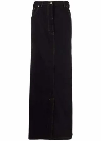 Dries Van Noten Pre-Owned джинсовая юбка макси 1990-х годов