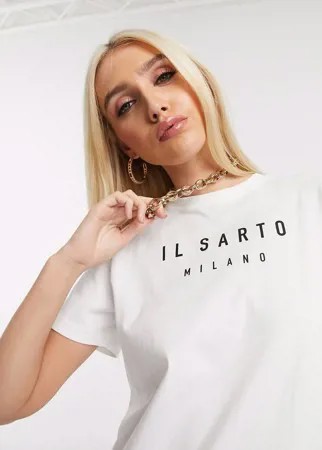 Футболка с логотипом Il Sarto-Белый
