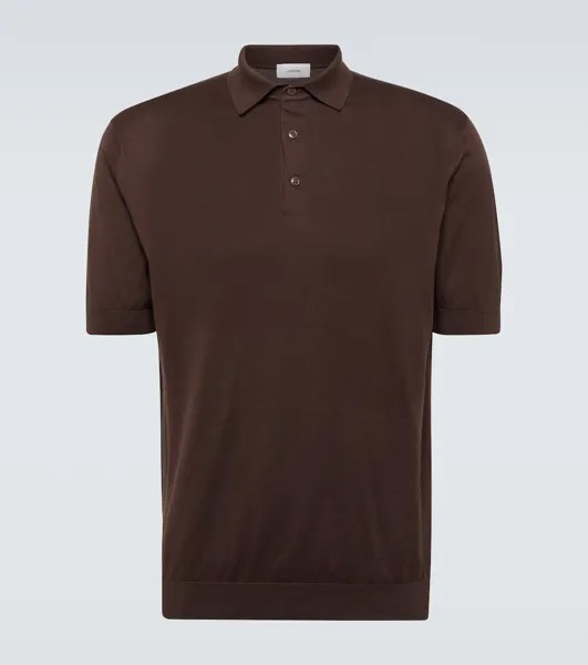 Хлопковая рубашка-поло Lardini, коричневый