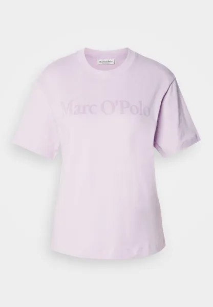 Простая футболка SHORT SLEEVE ROUND NECK RELAXED FIT LOGO TEE Marc O'Polo, красновато-фиолетовый
