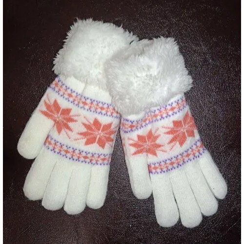 Перчатки Мария, размер 6-8 лет, белый