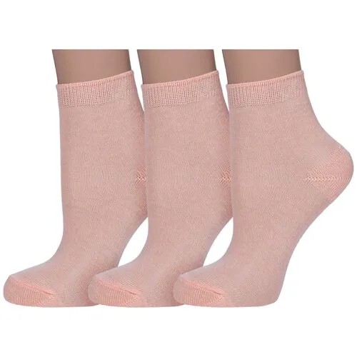 Носки Смоленская Чулочная Фабрика 3 пары, размер 18, розовый