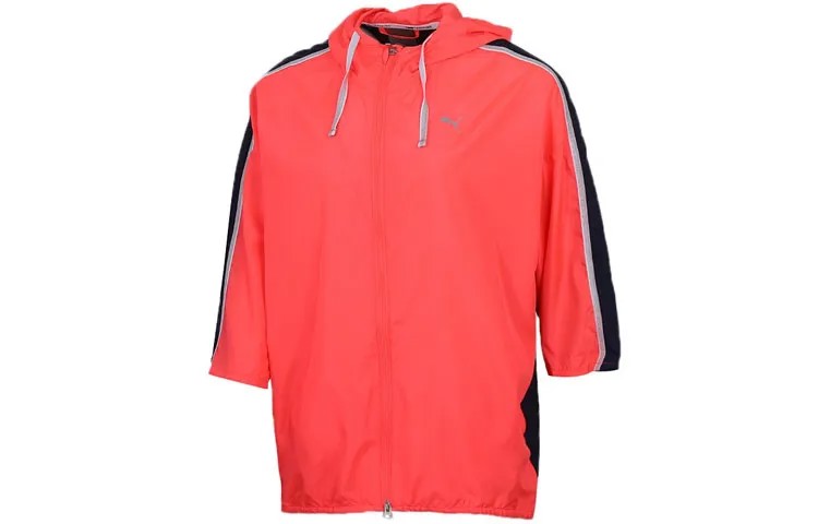Спортивная куртка с капюшоном женская розово-голубая Puma, голубой