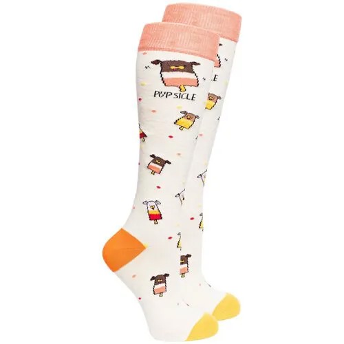 Гольфы Socks n Socks, размер 4-10 US / 35-40 EU, бежевый, розовый, белый, мультиколор, желтый, оранжевый