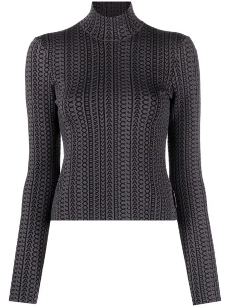 Marc Jacobs джемпер The Monogram с высоким воротником, серый