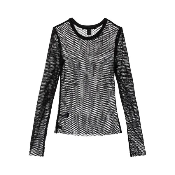 Топ Ksubi Net Mesh Long-Sleeve Top, черный