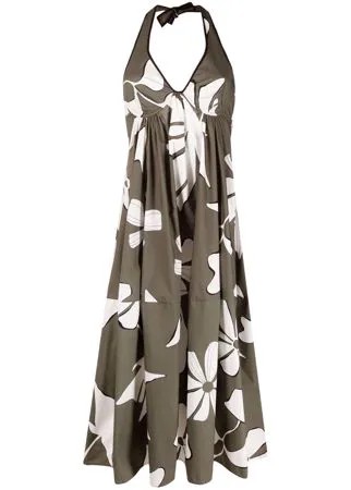 Gentry Portofino платье миди с вырезом халтер и цветочным принтом