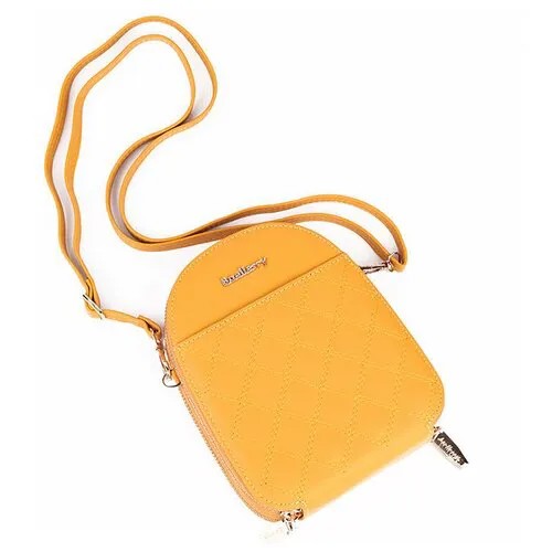 Женская модная мини сумка кросс-боди Baellerry; сумка на плечо из экокожи; на каждый день с двумя отделениями и прострочкой ромб, желтая