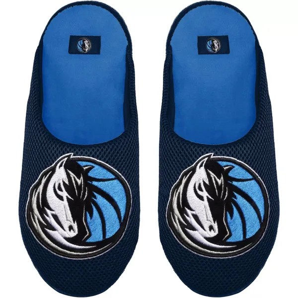 Мужские слиперы с цветными блоками и большим логотипом FOCO Dallas Mavericks
