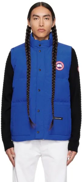 Синий пуховик Canada Goose Freestyle