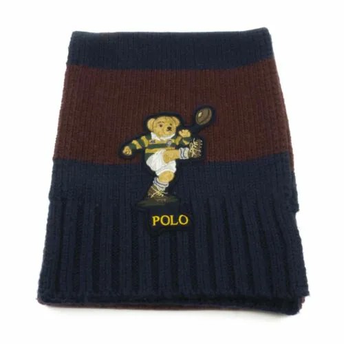 [PC0614-405] Мужской шарф Polo Ralph Lauren Colorblock Rugby Bear (Kicker)