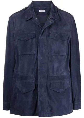 Brunello Cucinelli куртка в стиле милитари с карманами