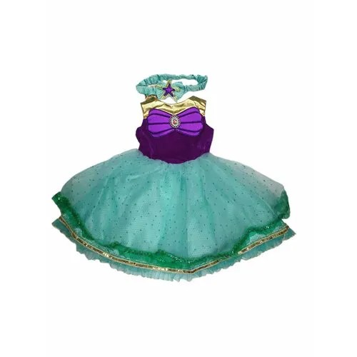 Карнавальный костюм детский Принцесса Ариэль (текстиль) Дисней р.92-52 7069 для девочки, на праздник, костюм ариэль, костюм русалочки ариэль
