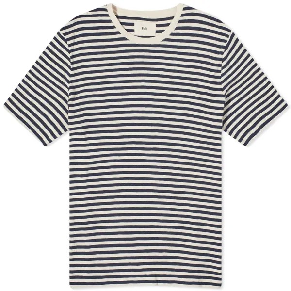 Футболка Folk Classic Stripe, цвет Ecru Navy