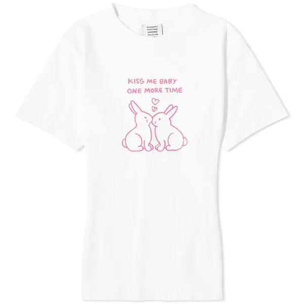 Футболка Vetements Kissing Bunnies Fitted, белый