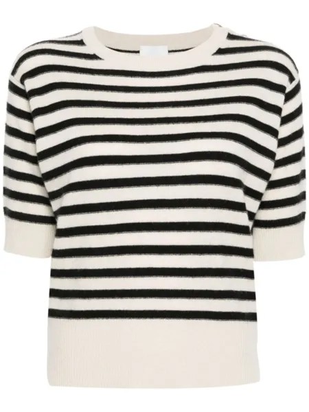 Allude полосатый топ из смесовой вирджинской шерсти, нейтральный цвет