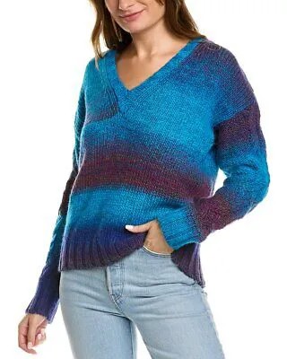 Женский шерстяной свитер Ramy Brook Zola с v-образным вырезом, синий, размеры Xxs