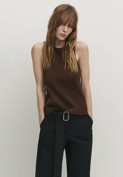 Топ SLEEVELESS Massimo Dutti, цвет brown