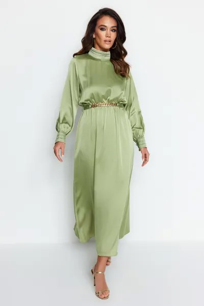 Вечернее платье - зеленое - макси Trendyol Modest, зеленый