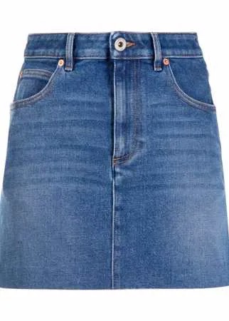 Valentino джинсовая юбка мини с завышенной талией