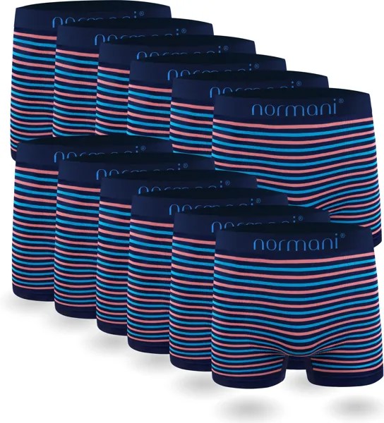 Боксеры normani 12 Stück Mikrofaser-Boxershorts für Herren, синий