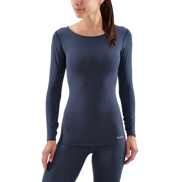 Спортивный топ Skins DNAmic Sleep Recovery Long Sleeve Compression, нави синий