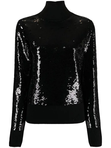 JOSEPH sequin roll-neck top