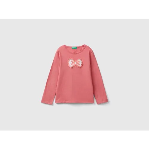 Лонгслив UNITED COLORS OF BENETTON, размер 82 (1Y), розовый