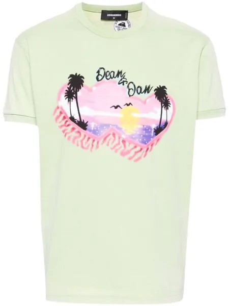 Dsquared2 футболка Muscle Fit, зеленый