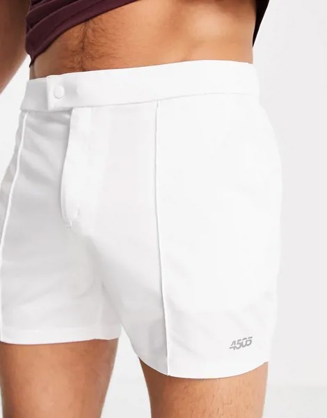 Теннисные шорты с защипами ASOS 4505-Белый