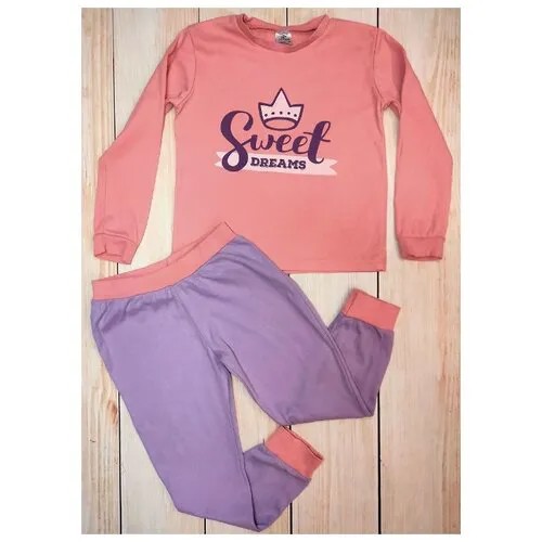 Пижама Mivilini размер 98, розовый/фиолетовый
