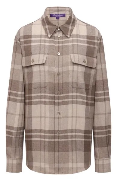 Рубашка из шерсти и шелка Ralph Lauren