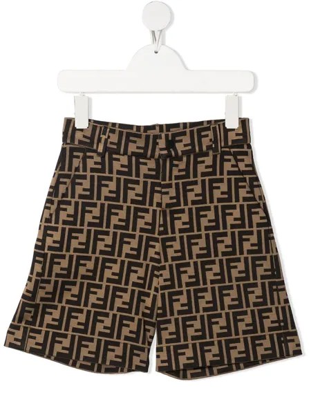 Fendi Kids шорты с логотипом FF