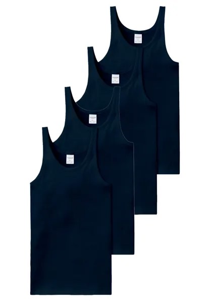 Майка Schiesser/Tanktop Cotton Essentials Feinripp, темно синий