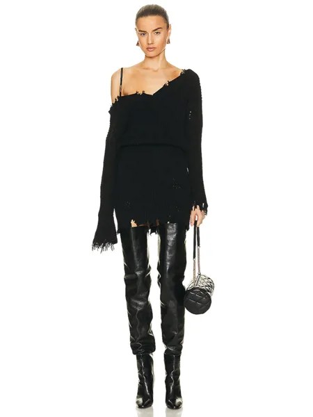 Autumn and winter new strapless halter V-neck cotton knitted dress frayed sexy fashion y2k women 2022 dresses plus size dress