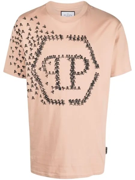 Philipp Plein футболка с логотипом, нейтральный цвет