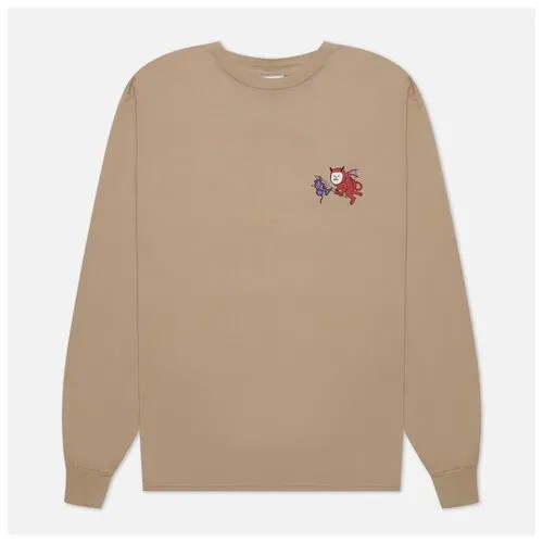 Мужской лонгслив Ripndip Fireworld бежевый , Размер M