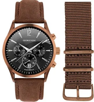 Fashion наручные  мужские часы George Kini GK.41.7.1BR.2S.1.3.0. Коллекция Gents Collection