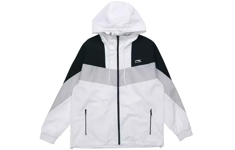 Спортивная модная коллекция куртка мужская белая Lining, белый