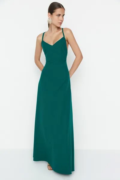 Вечернее платье и платье для выпускного - Зеленый - Русалка Trendyol