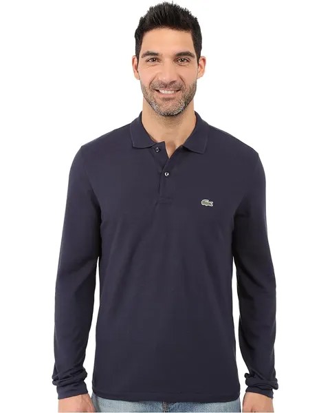 Поло Lacoste Long Sleeve Classic Pique Shirt, цвет Navy Blue
