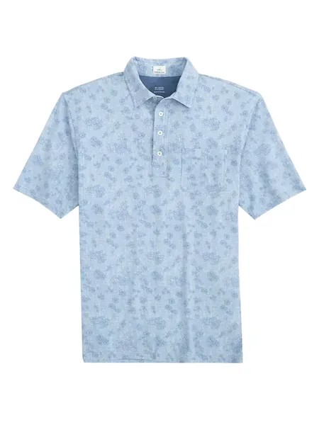 Рубашка поло с цветочным принтом Lindley Johnnie O, цвет chambray