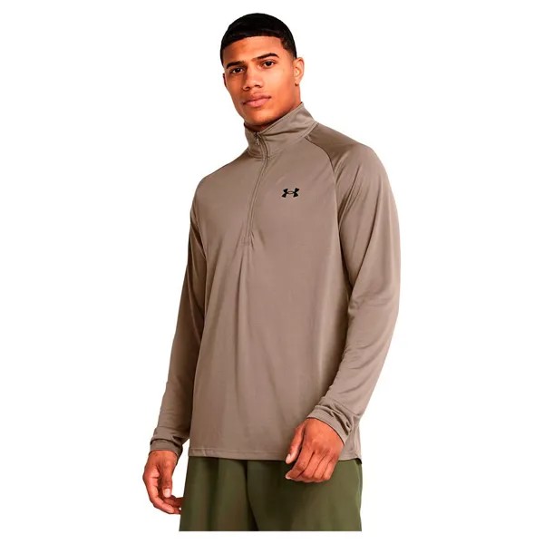 Лонгслив Under Armour Tech 2.0 Half Zip, бежевый