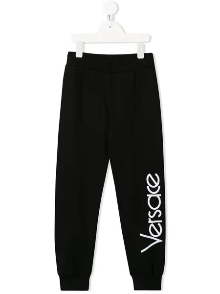 Versace Kids спортивные брюки с логотипом