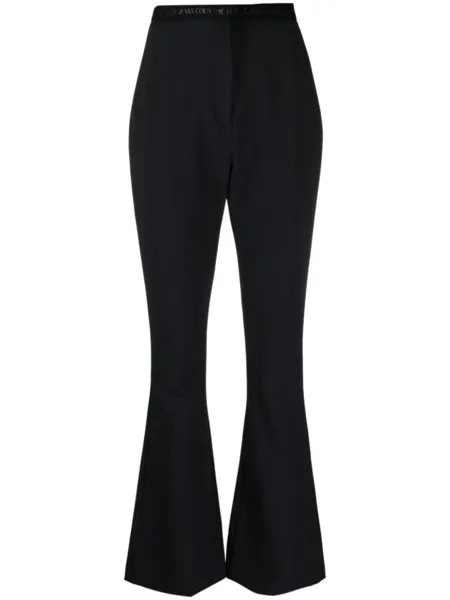 Versace Jeans Couture брюки с завышенной талией и логотипом, черный