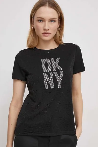 Прекрасная футболка DKNY, черный