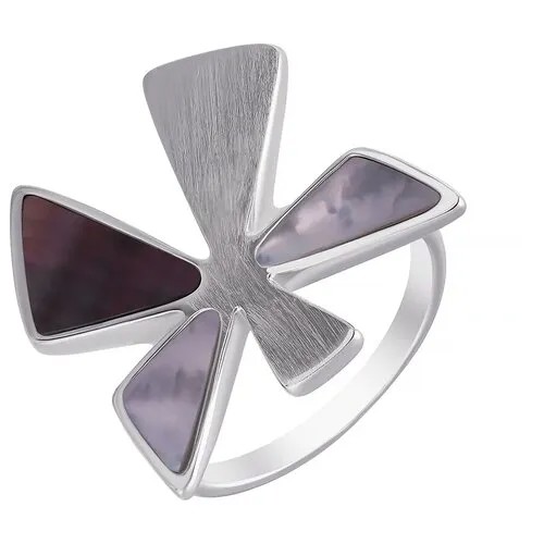 Кольцо ELEMENT47 серебро, 925 проба, перламутр, размер 17