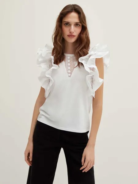 Блузка Stefanel для женщин, размер S, белый, 3545367.3545367