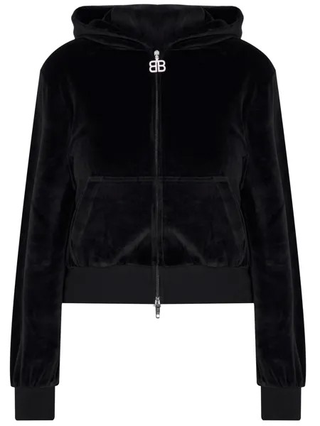 Худи Balenciaga Shrunk zip-up, черный