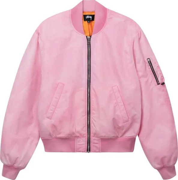 Бомбер Stussy Dyed Nylon Bomber 'Pink', розовый